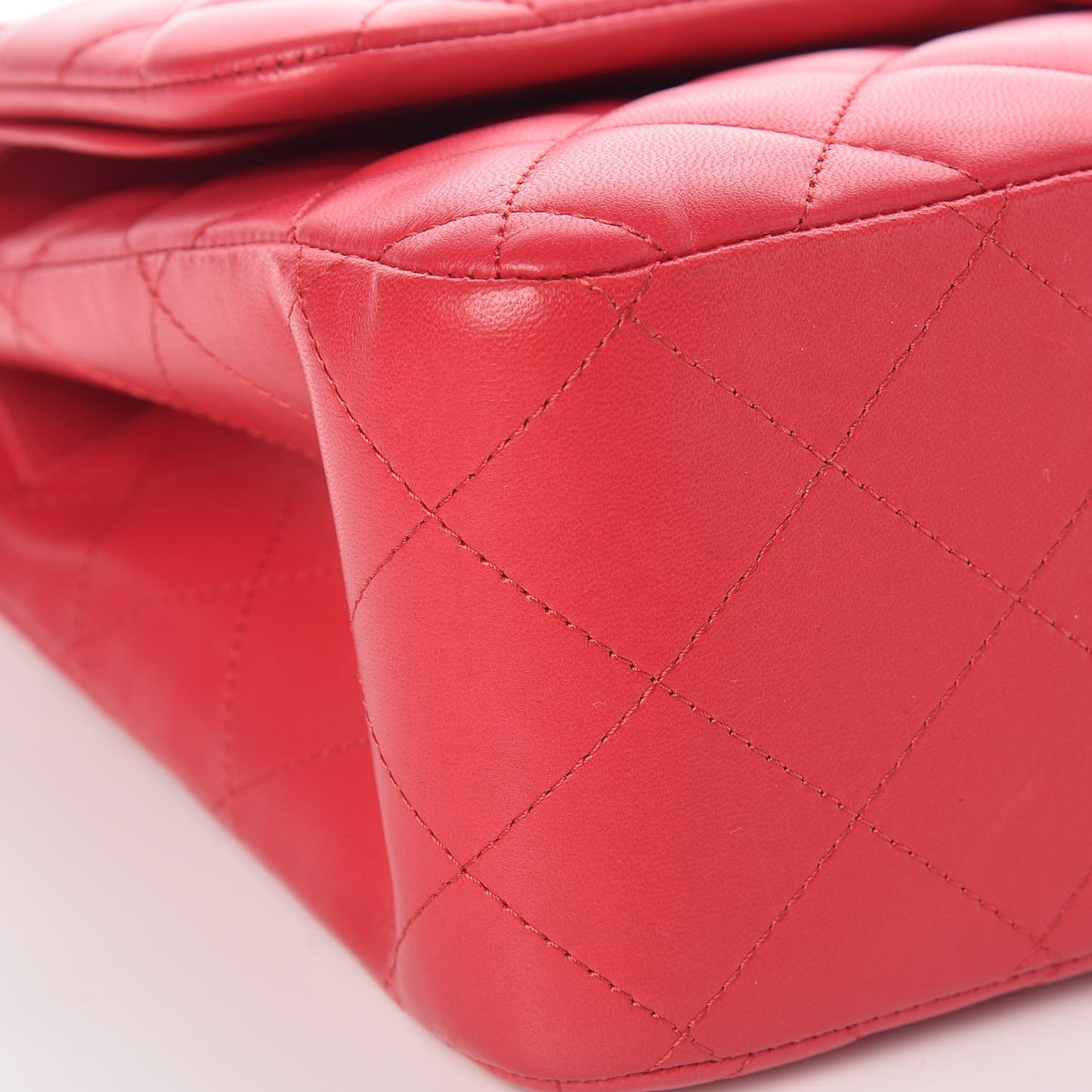 Lambskin Quilted Jumbo Double Flap Fuchsia