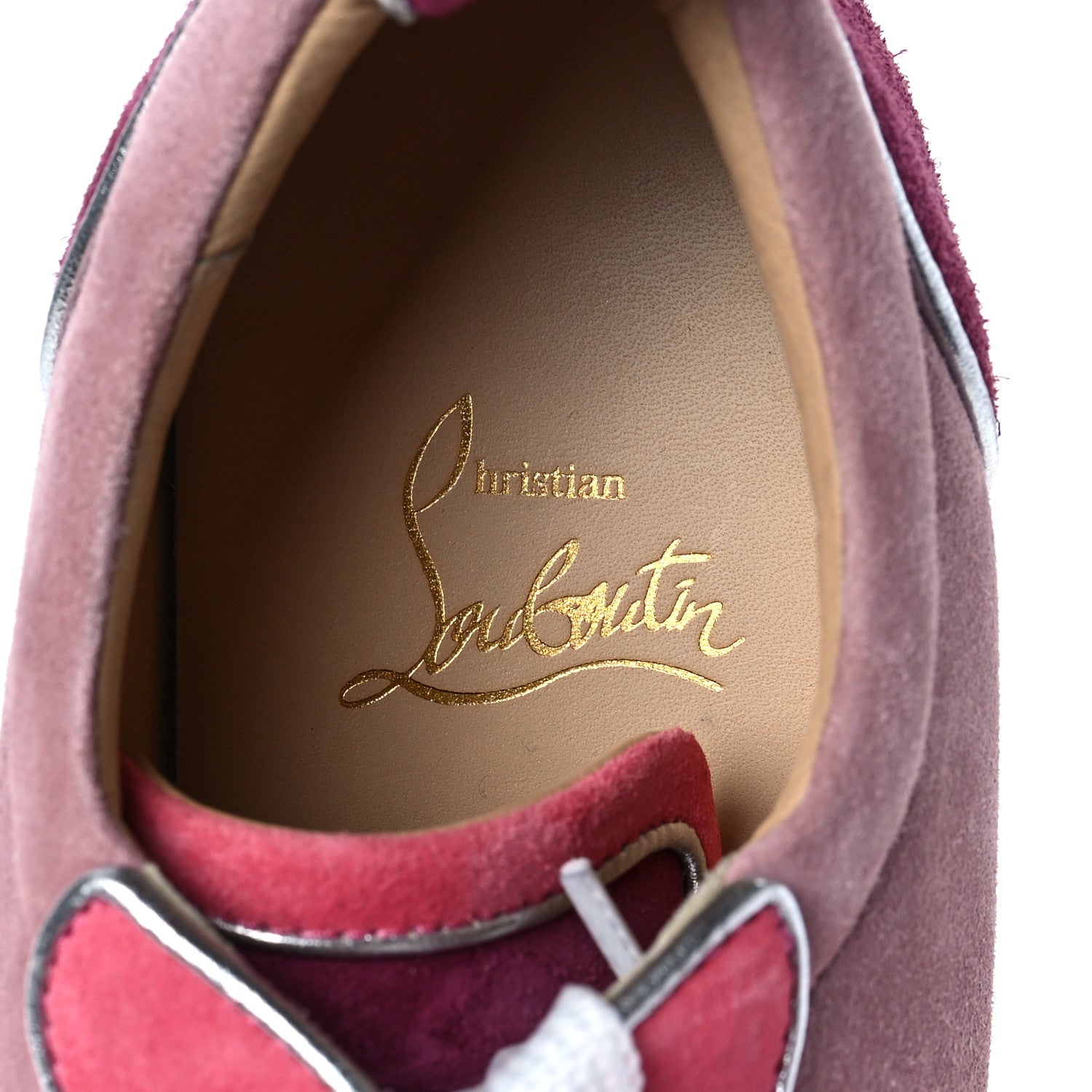 Christian Louboutin Veau Velours Calfskin Spikes Womens Vieira Flat Sneakers 37 Multicolor 8 of 8