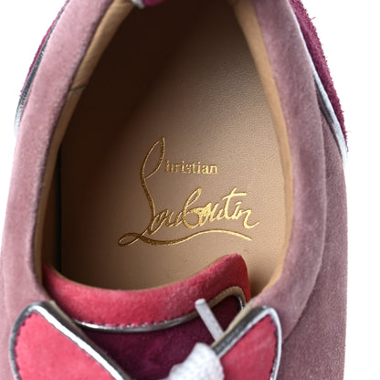 Christian Louboutin Veau Velours Calfskin Spikes Womens Vieira Flat Sneakers 37 Multicolor 8 of 8