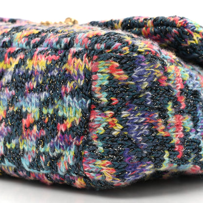 Chanel Tweed Quilted Medium Chanel 19 Flap Dark Multicolor 9 of 10