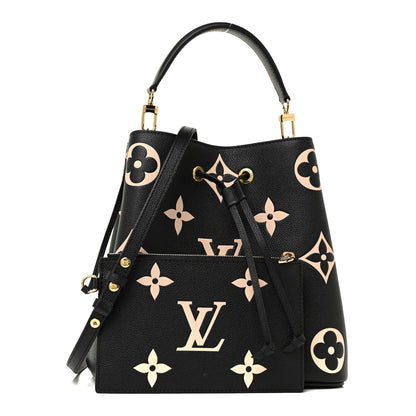 Louis Vuitton Empreinte Monogram Giant Neonoe MM Black Beige 1 of 11