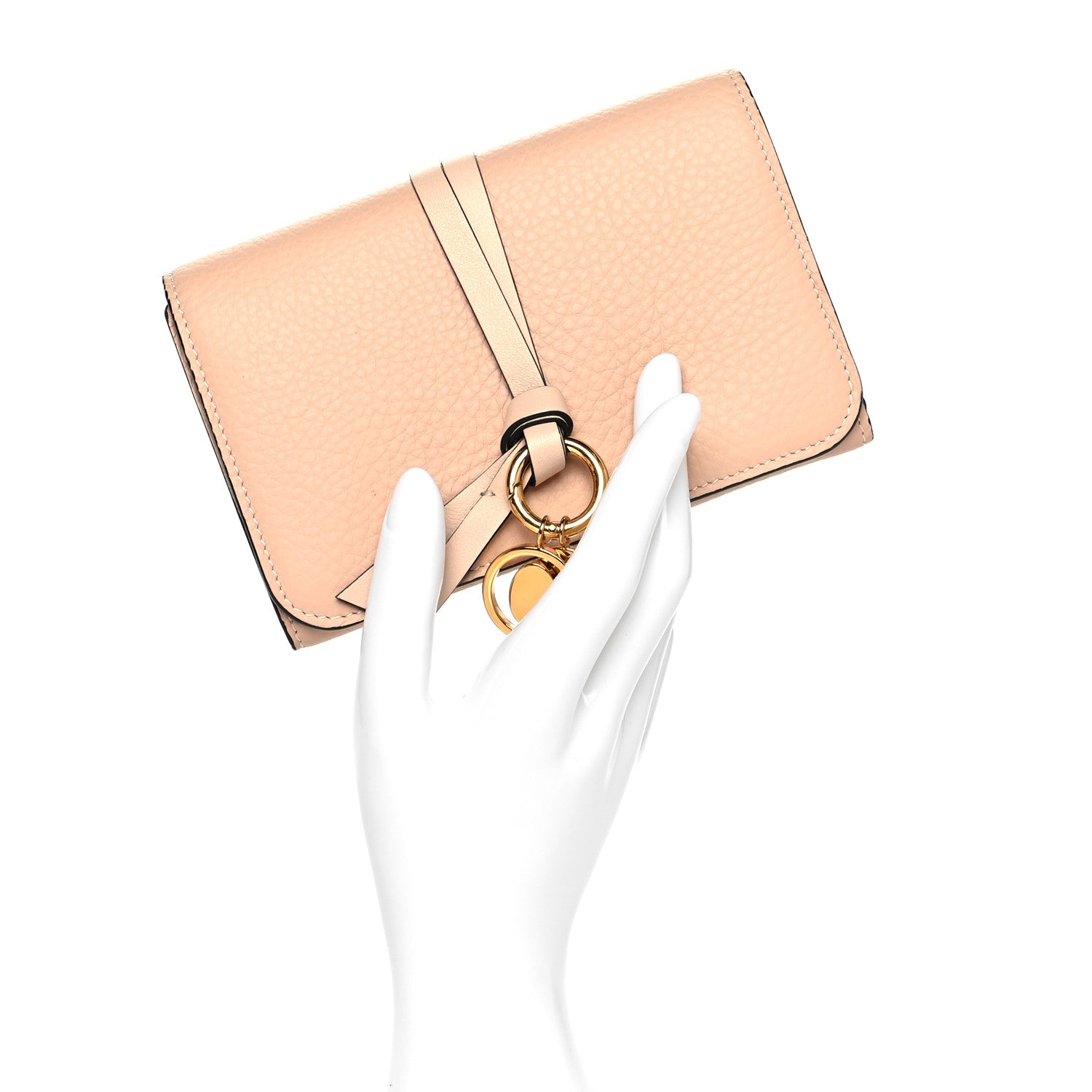 Chloe Calfskin Alphabet Trifold Wallet Blush Nude 2 of 10