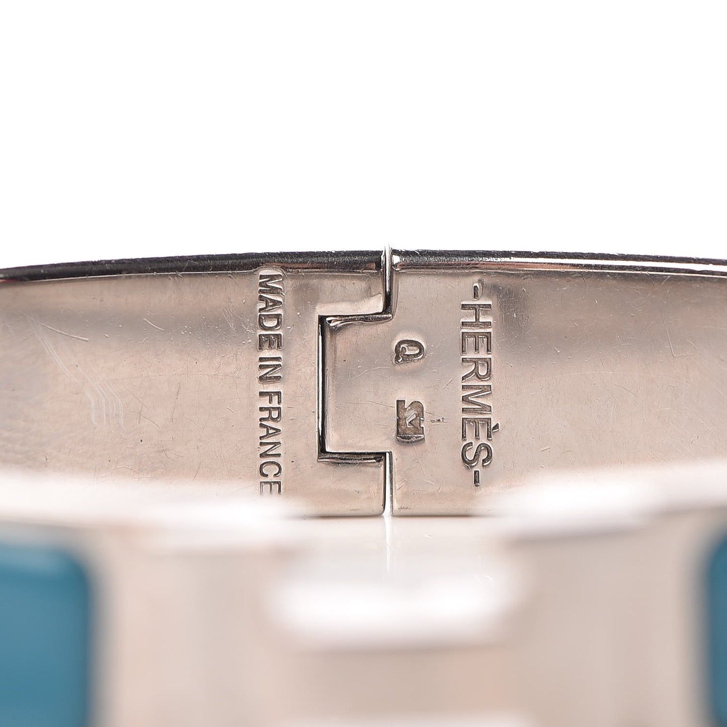 Enamel Narrow Clic Clac H Bracelet PM Bleu Indien