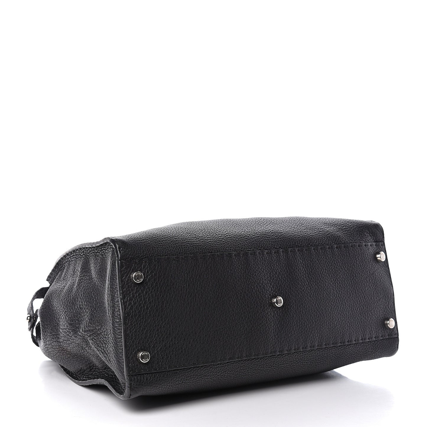 Cuoio Romano Selleria Bi-Color Large Peekaboo Iconic Satchel Black Mou