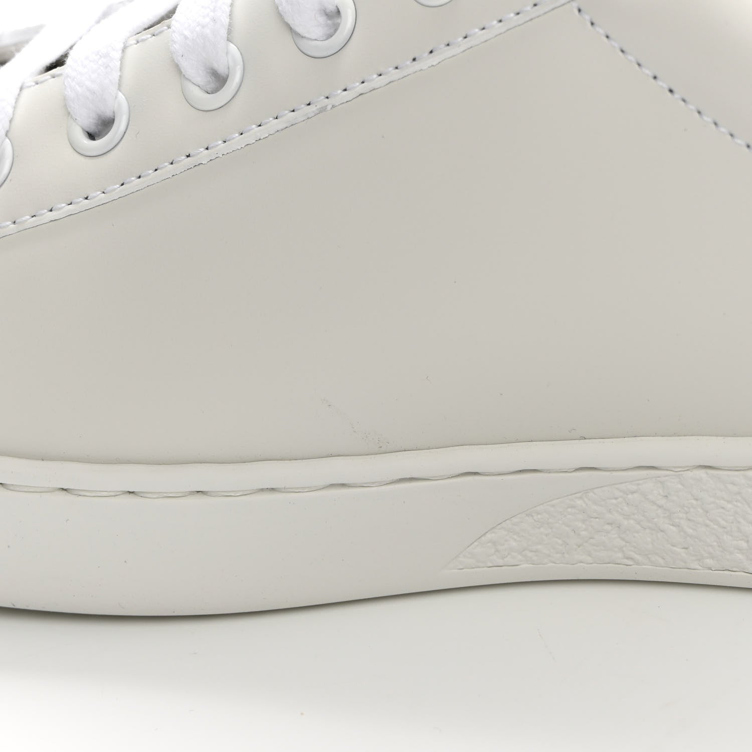 Gucci Calfskin Interlocking G Perforated Mens Ace Sneakers 9 White Grey Sky 9 of 11