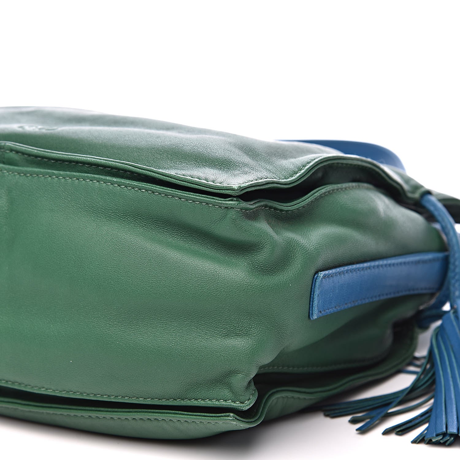 Loewe Calfskin Flamenco Shoulder Bag Green 9 of 13