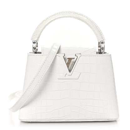 Louis Vuitton Crocodile Mini Capucines White 1 of 9