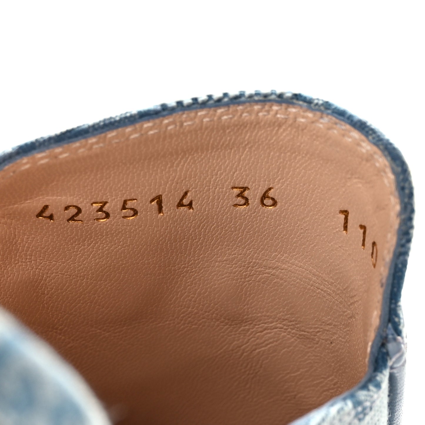 Canvas GG Monogram Nappa Womens Princetown Slippers 36 Porcelain Light Blue Dark Porcelain Light Blue
