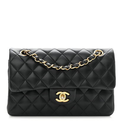 Chanel Lambskin Quilted Small Double Flap Black 1 of 10