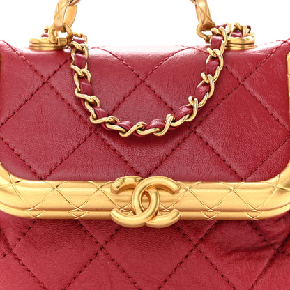 Chanel Lambskin Quilted Micro My Crush Bag Red 8 of 10