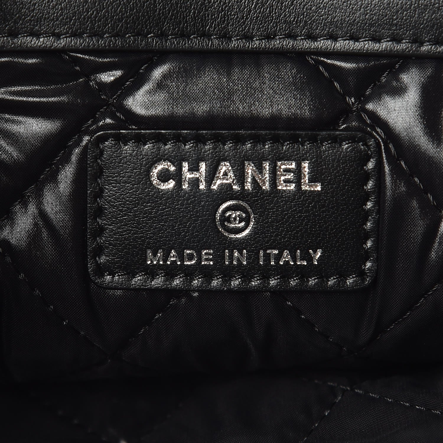 Chanel Striped Canvas Deauville Pouch Clutch Black 6 of 8