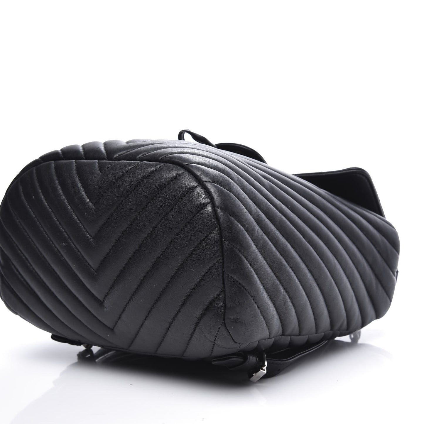 Calfskin Chevron Quilted Small Urban Spirit Backpack Black