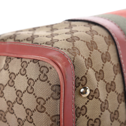 Gucci Monogram Vintage Web Medium Boston Pink 12 of 15