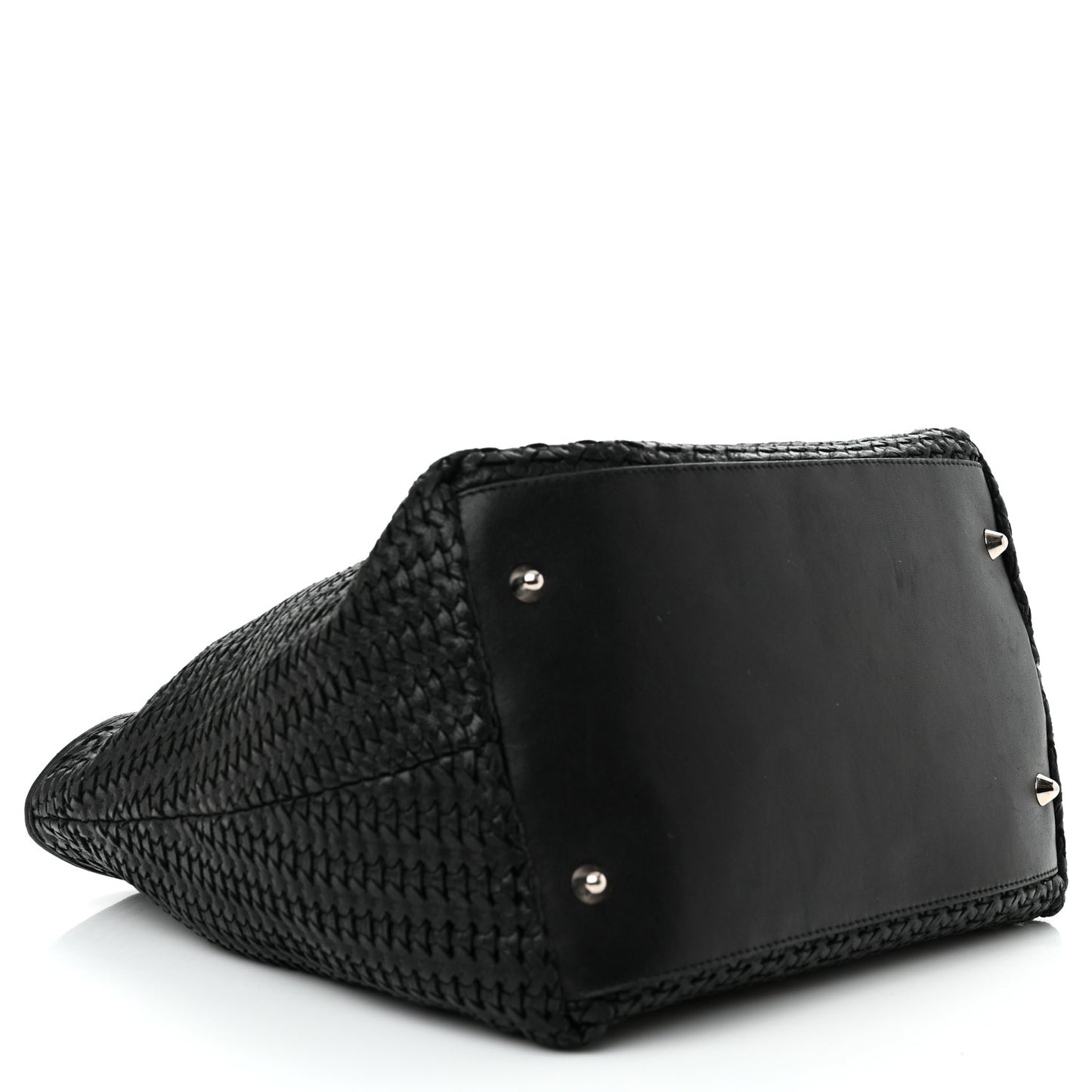 Lambskin Woven Dior Tote Black