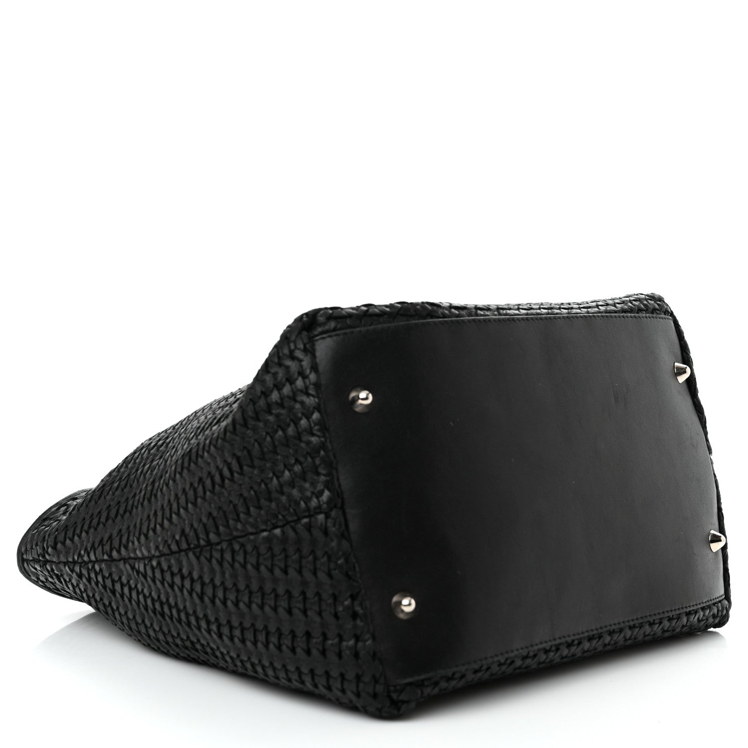 Christian Dior Lambskin Woven Dior Tote Black 4 of 10
