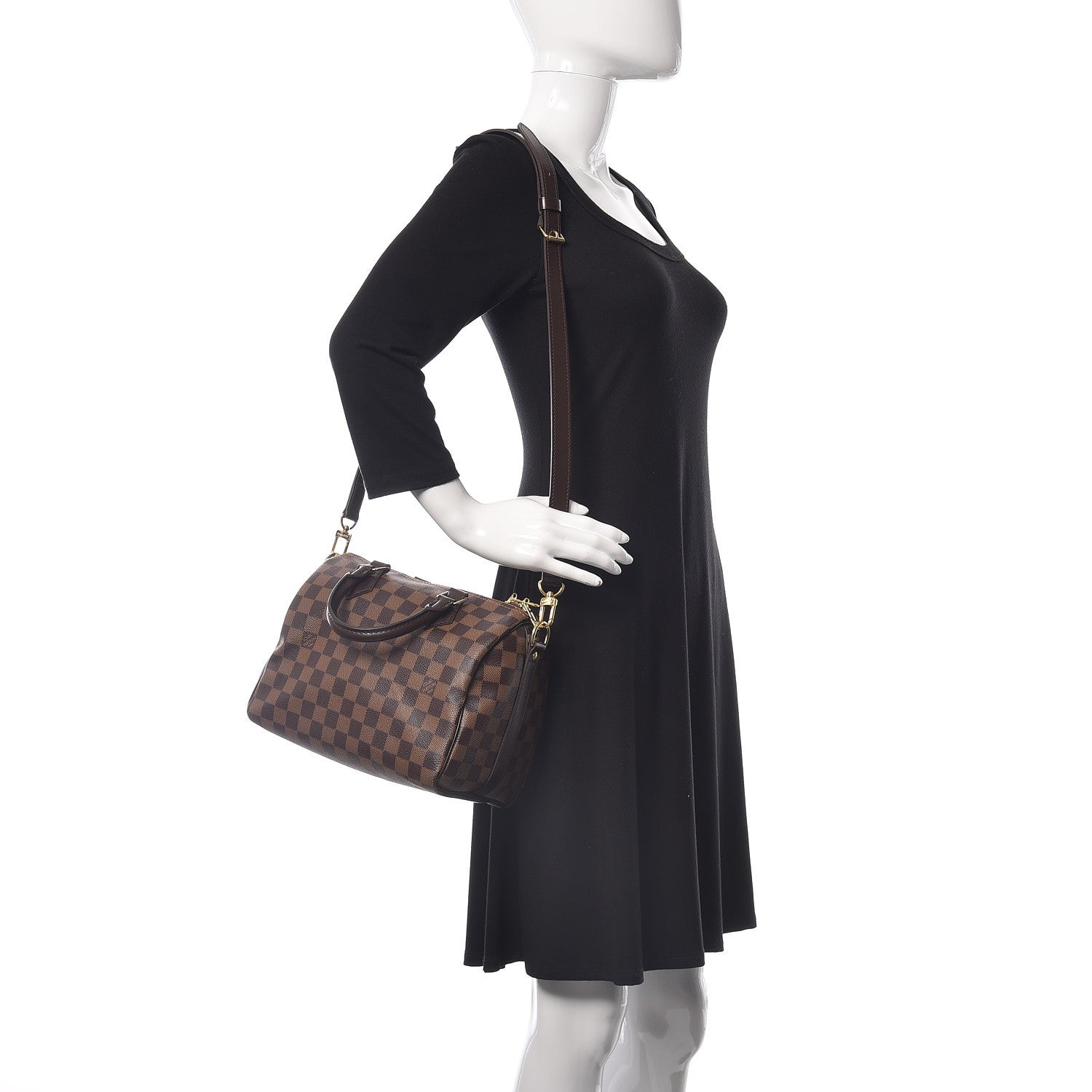 Louis Vuitton Damier Ebene Speedy Bandouliere 25 2 of 10