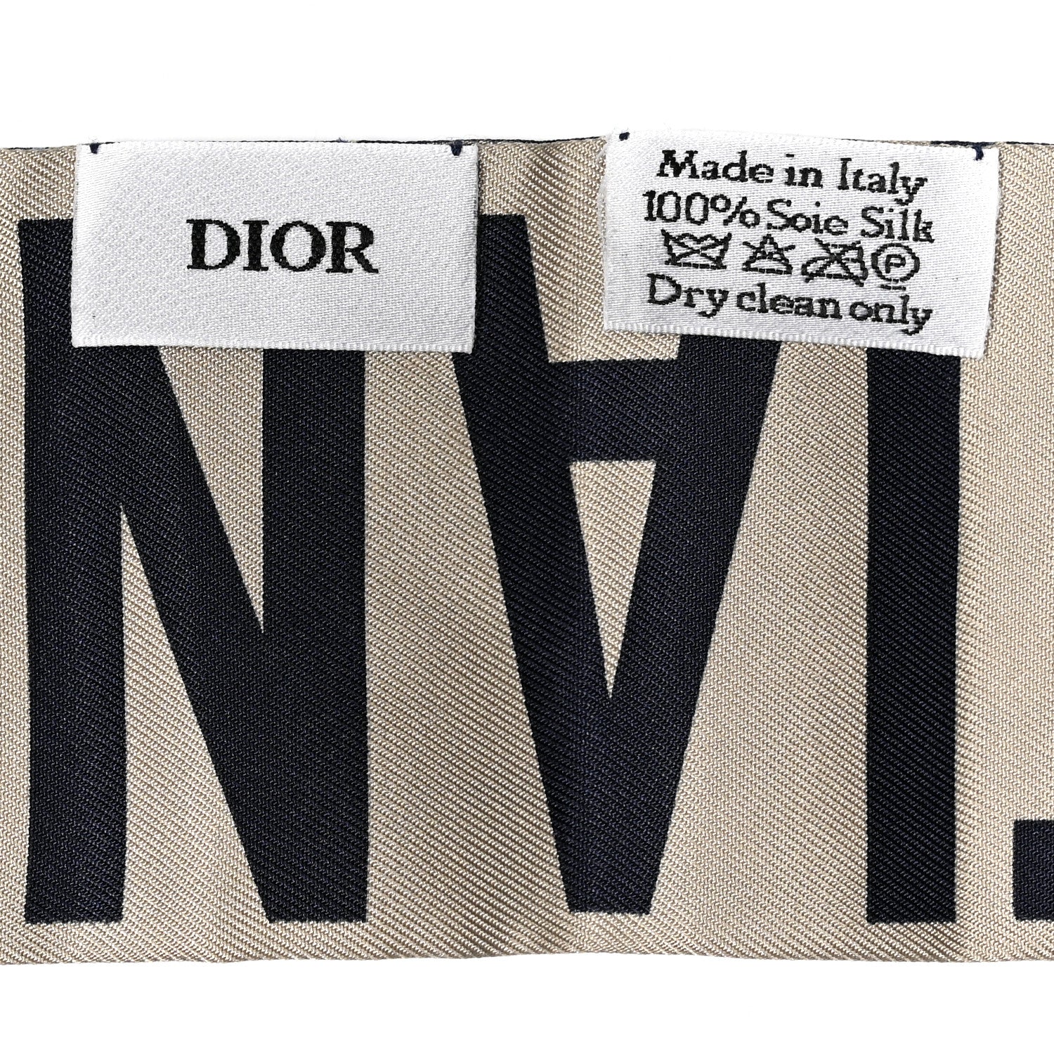 Christian Dior Silk Oblique Mitzah Scarf Blue 3 of 3