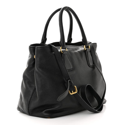 Prada Vitello Daino Tote Black 3 of 11