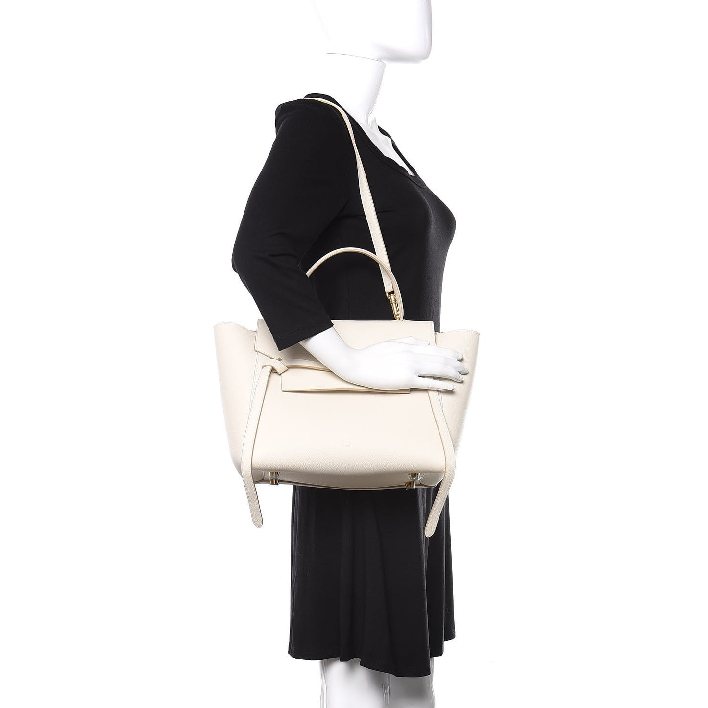Grained Calfskin Mini Belt Bag White