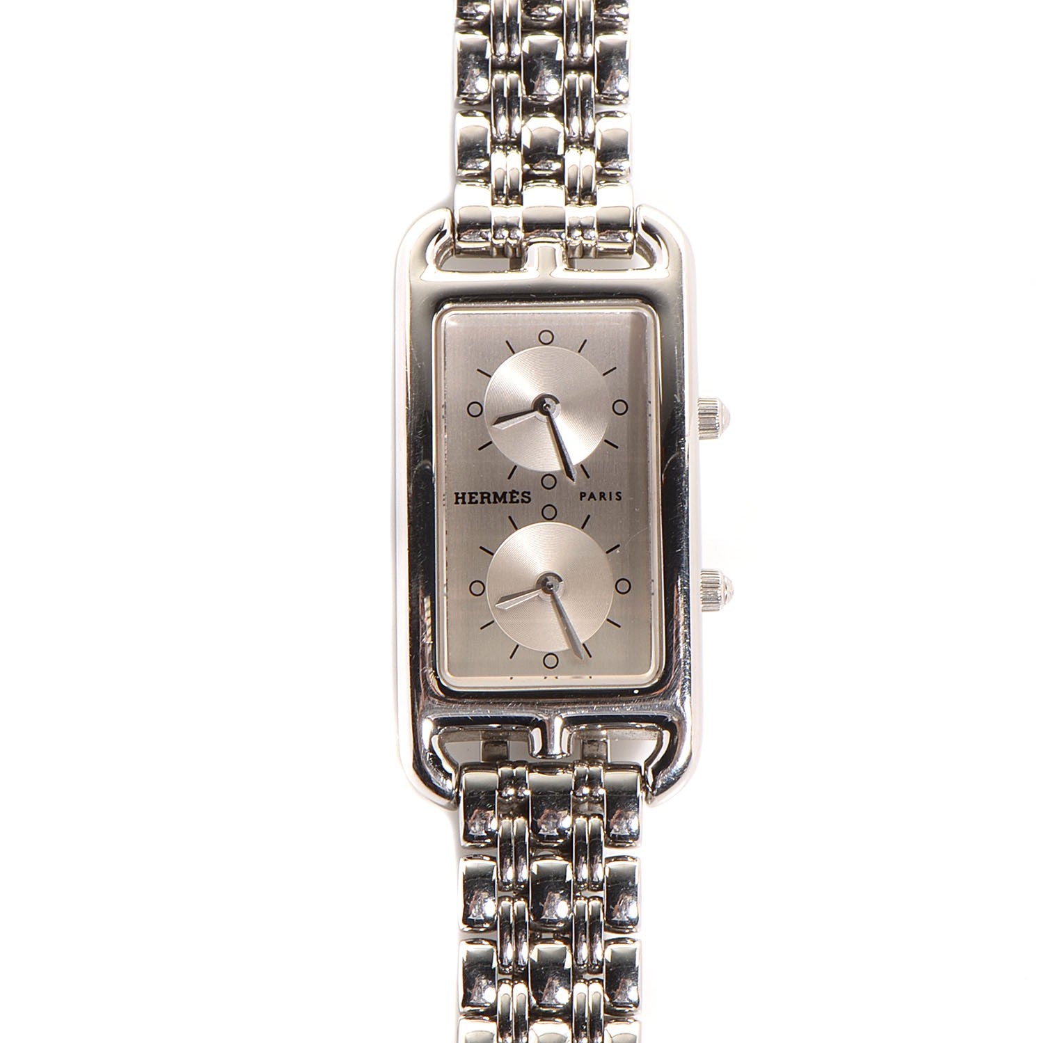 Hermes Stainless Steel 20mm Cape Cod Deux Zones Tour Watch 1 of 6