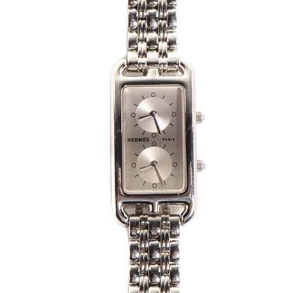 Hermes Stainless Steel 20mm Cape Cod Deux Zones Tour Watch 1 of 6
