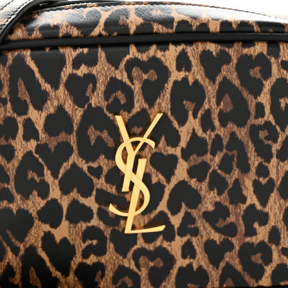Saint Laurent Calfskin Heart Leopard Print Monogram Mini Lou Camera Bag Toffee 8 of 10