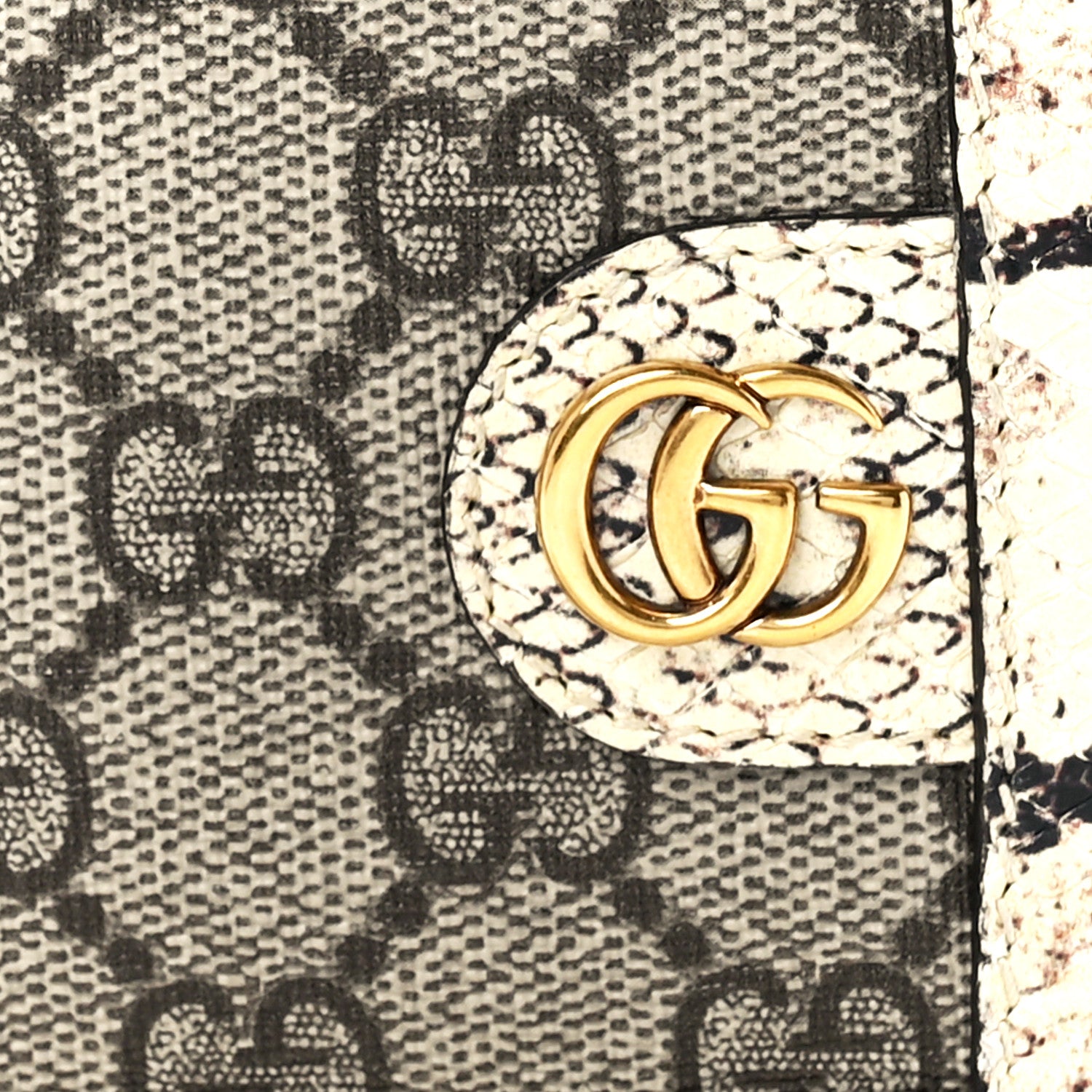 Gucci GG Supreme Monogram Snakeskin Web Mens Ophidia Bi-Fold Wallet 8 of 11