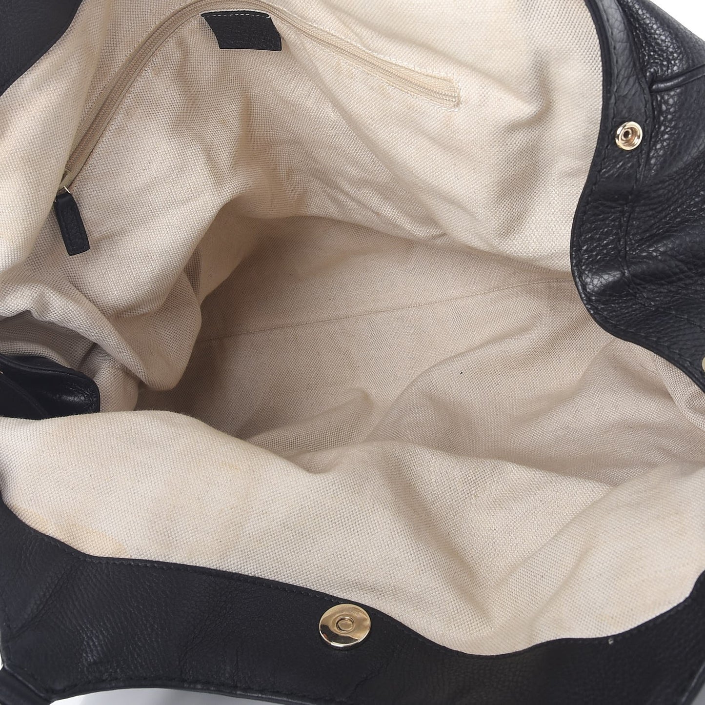 Pebbled Calfskin Large Sukey Tote Black