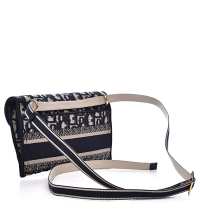 Christian Dior Oblique Slim Saddle Pouch Blue 3 of 9