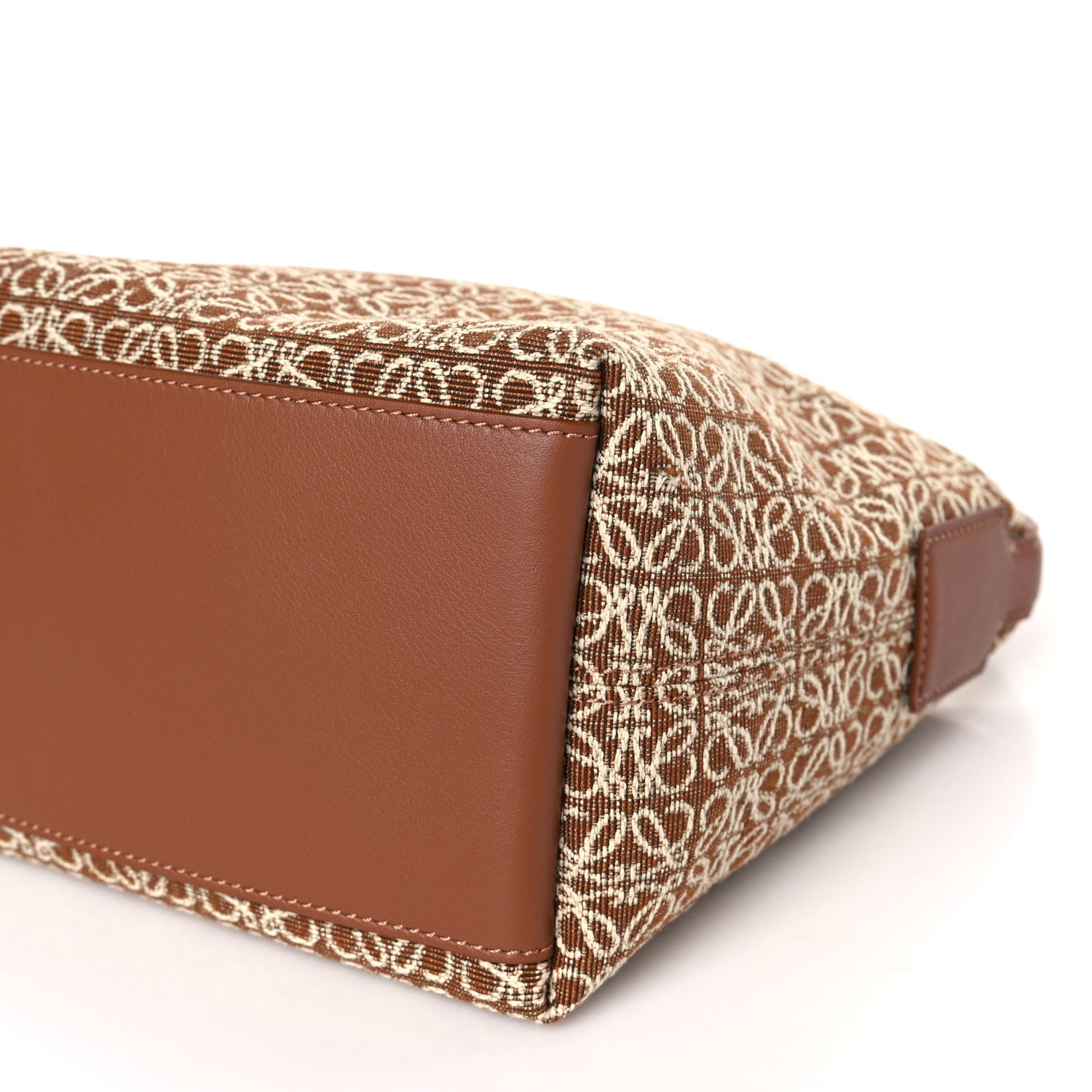 Loewe Jacquard Anagram Calfskin Small Cubi Bag Tan Pecan 8 of 8