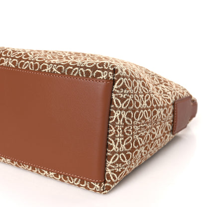 Loewe Jacquard Anagram Calfskin Small Cubi Bag Tan Pecan 8 of 8