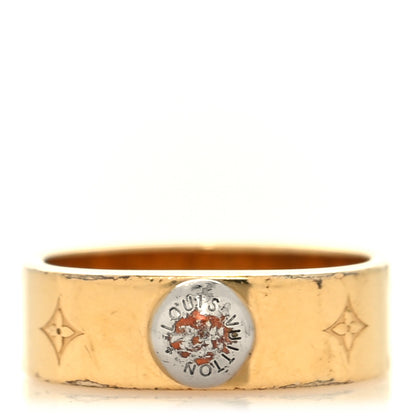 Louis Vuitton Monogram Nanogram Ring S Gold 1 of 5