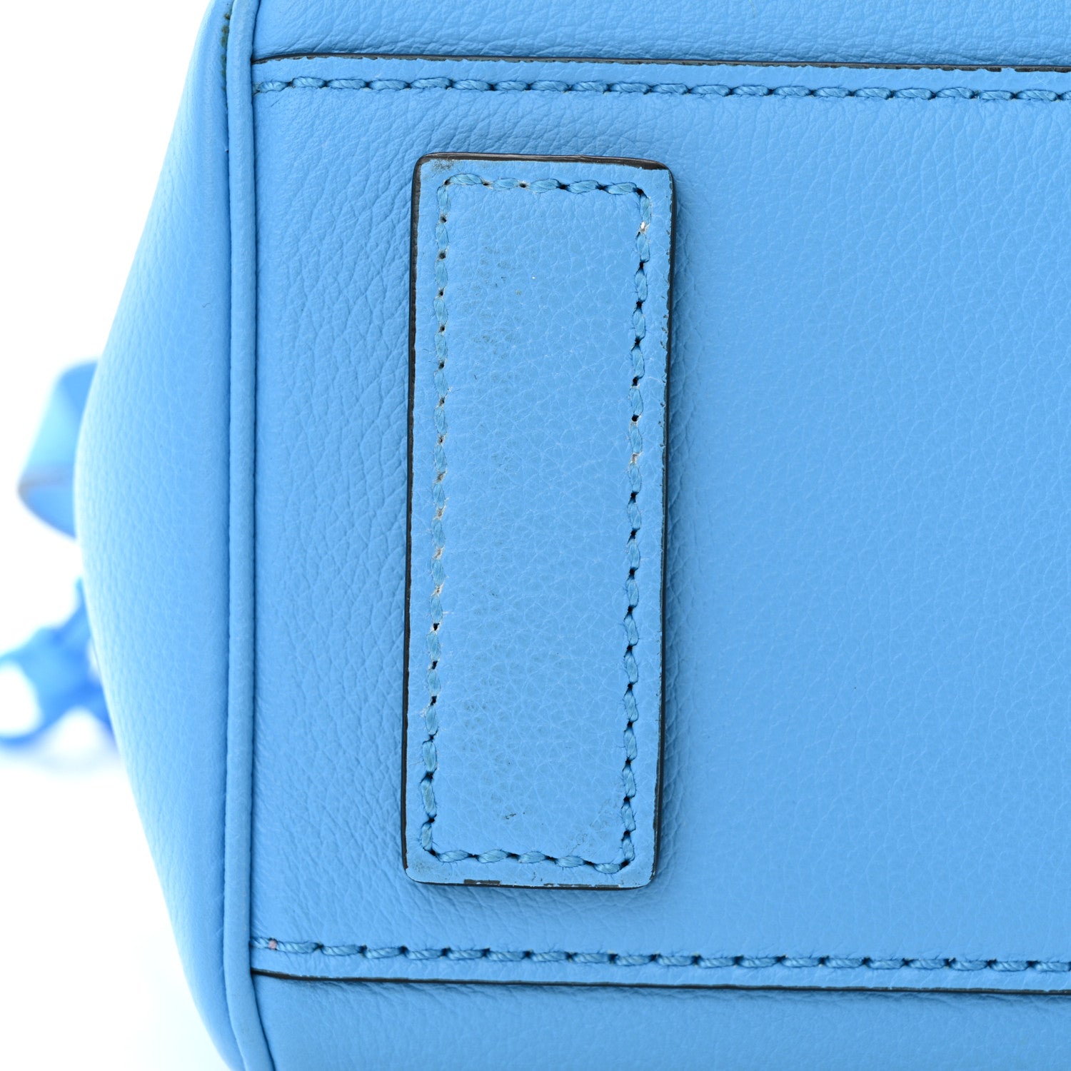 Versace Calfskin Medium La Medusa Top Handle Handbag Blue 12 of 12