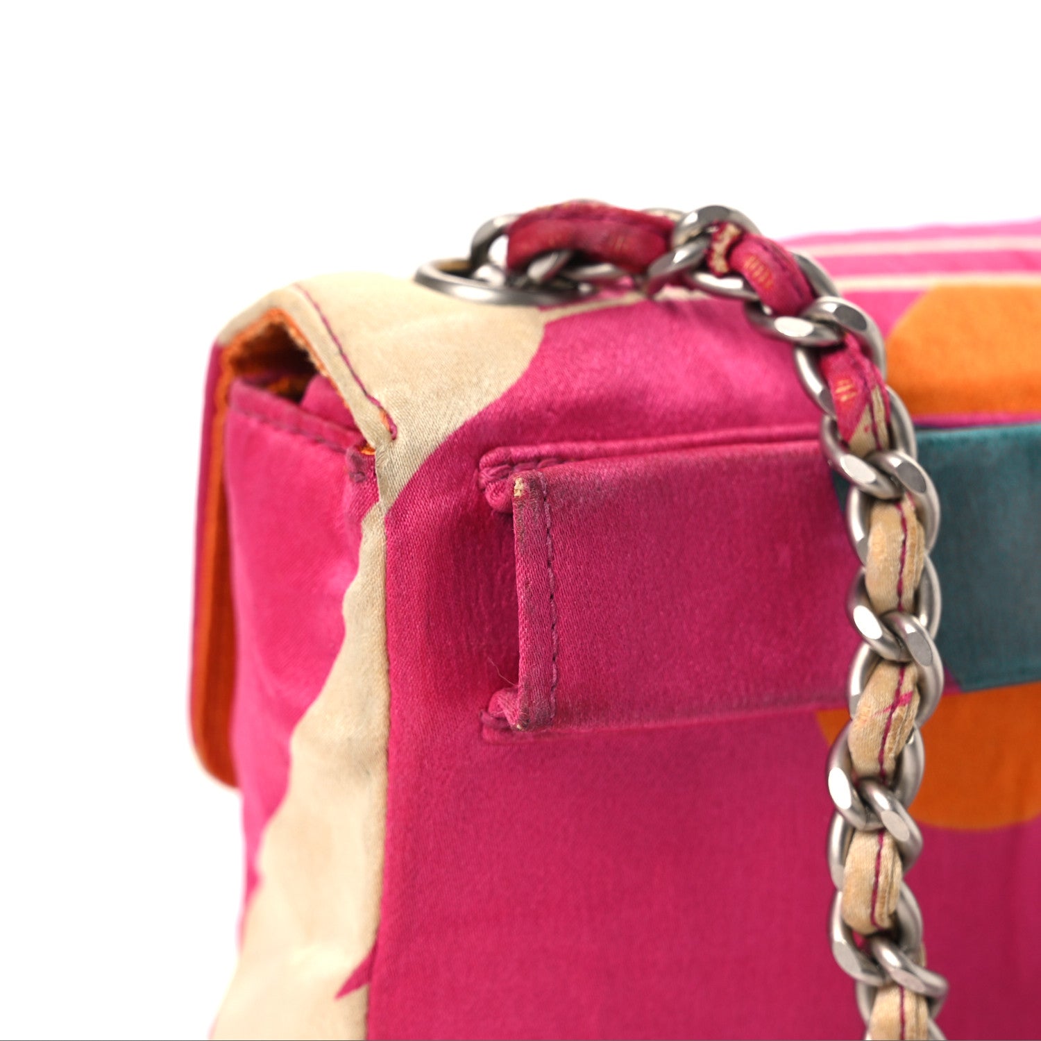 Chanel Satin Mini Convertible Flap Pink Multicolor 11 of 14
