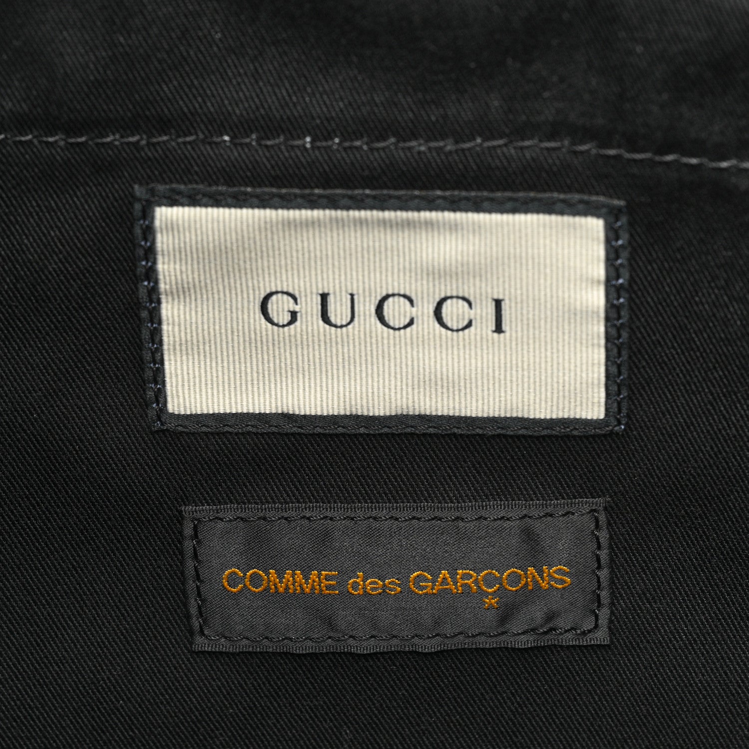 Gucci X Comme de Garçons Paper Plastic Web Shopper Tote Black 6 of 9