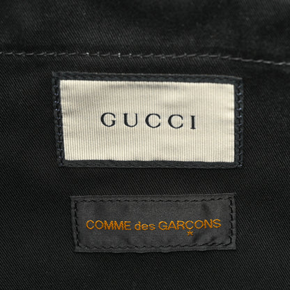 Gucci X Comme de Garçons Paper Plastic Web Shopper Tote Black 6 of 9