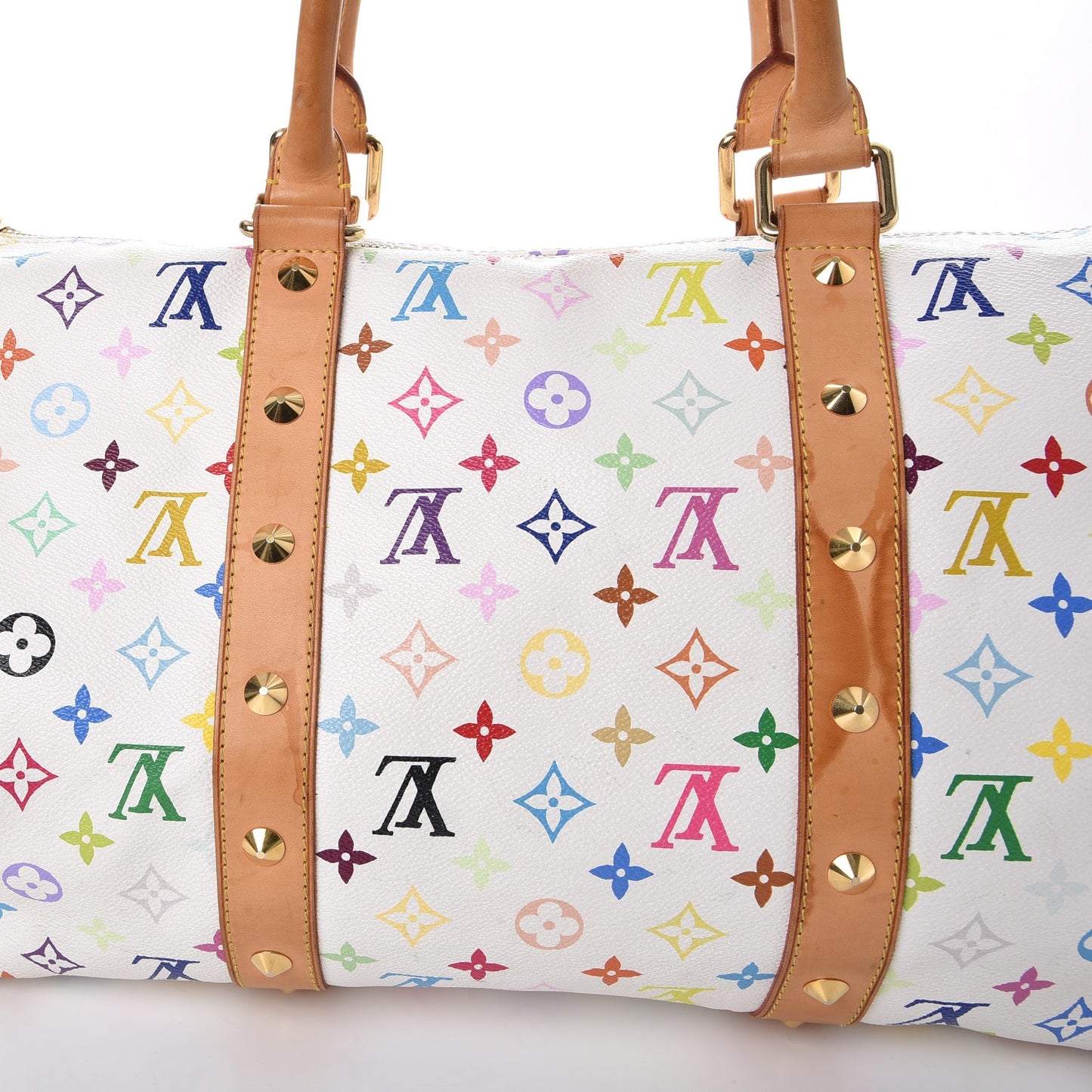 Monogram Multicolor Keepall 45 White