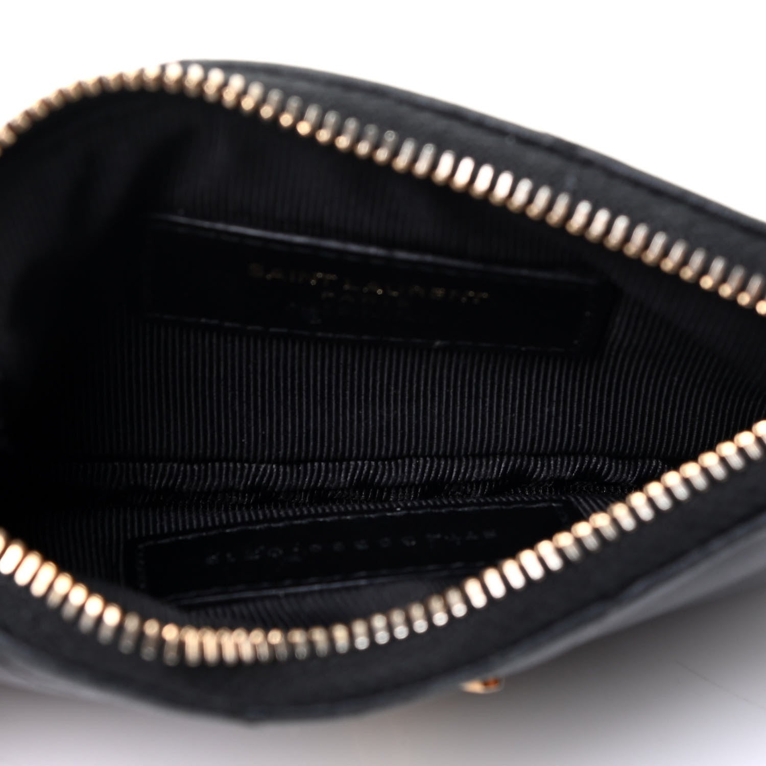 Saint Laurent Calfskin Matelasse Monogram Key Pouch Black 4 of 4