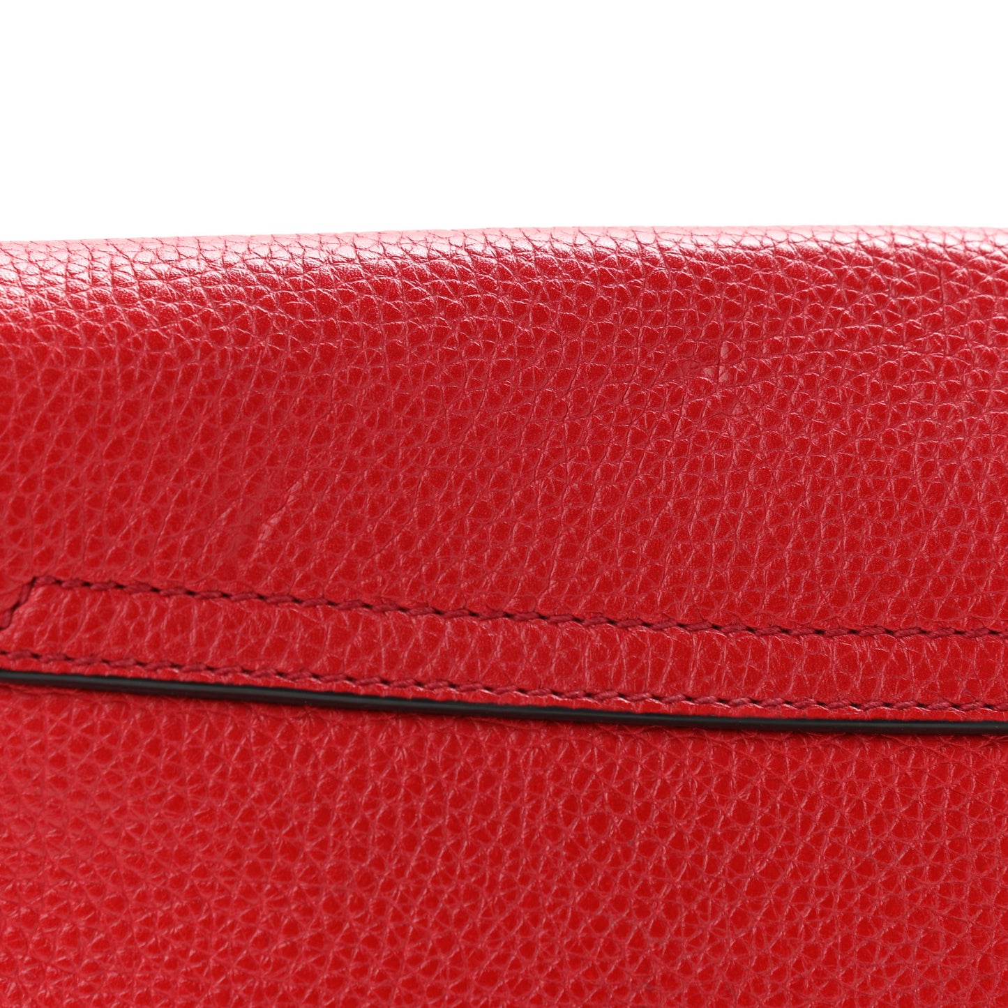 Pebbled Calfskin Medium Soho Flap Crossbody Vibrant Red