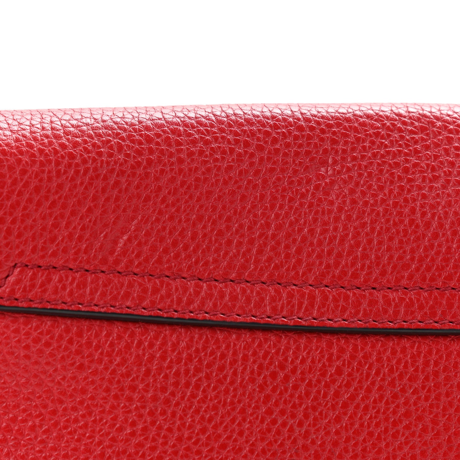 Gucci Pebbled Calfskin Medium Soho Flap Crossbody Vibrant Red 10 of 11