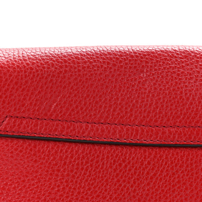 Gucci Pebbled Calfskin Medium Soho Flap Crossbody Vibrant Red 10 of 11