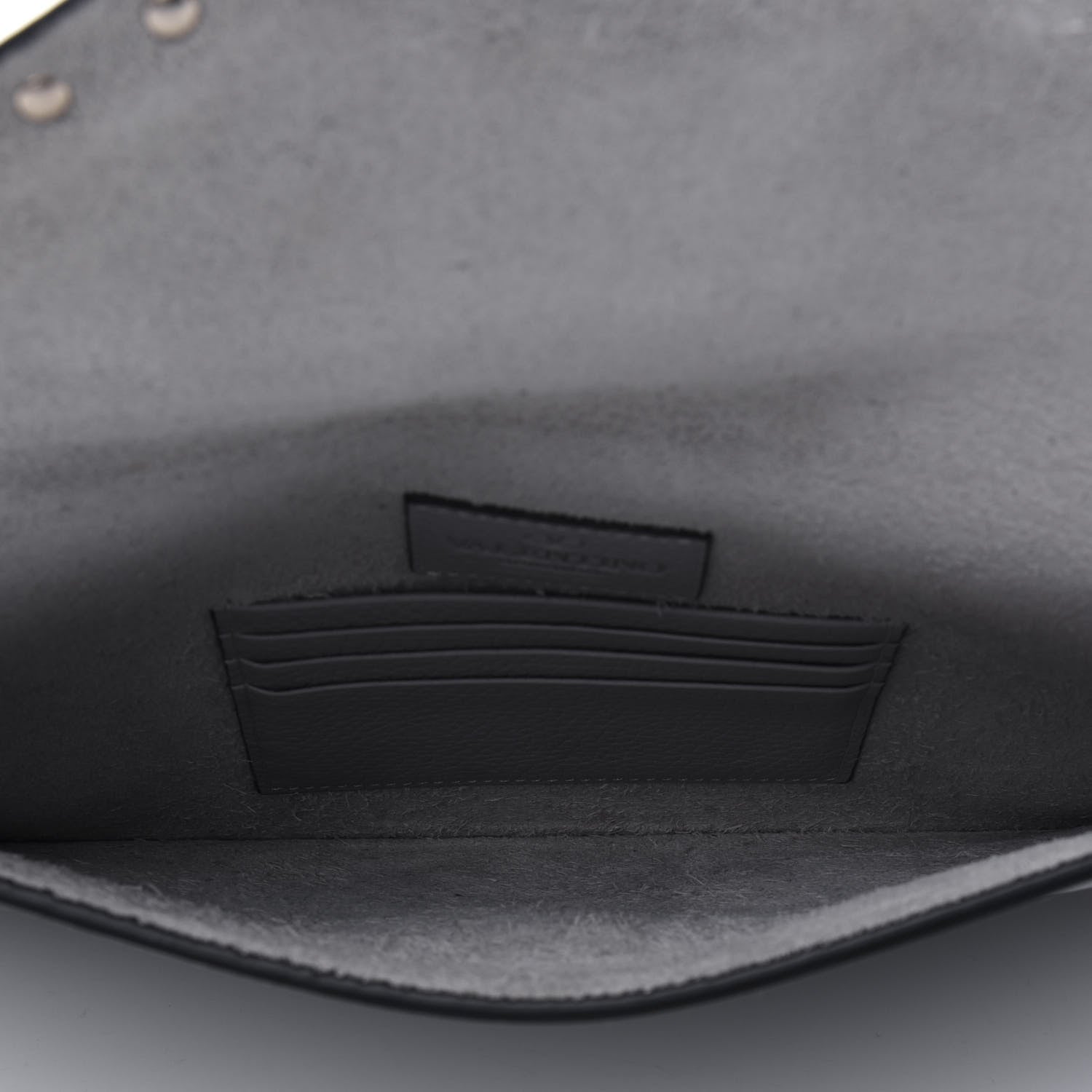 Valentino Garavani Pebbled Calfskin Large Rockstud Envelope Clutch Pastel Grey 4 of 4