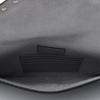 Valentino Garavani Pebbled Calfskin Large Rockstud Envelope Clutch Pastel Grey 4 of 4