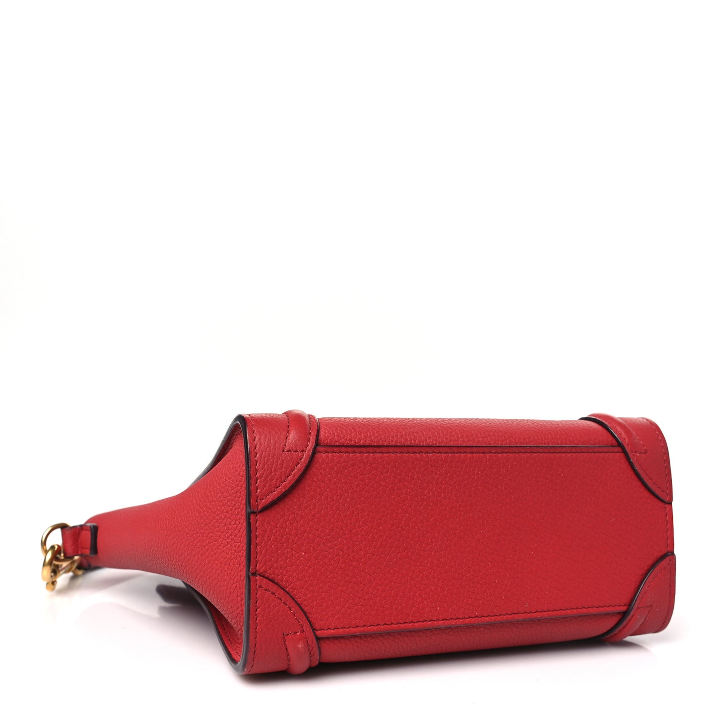 Drummed Calfskin Nano Luggage Red