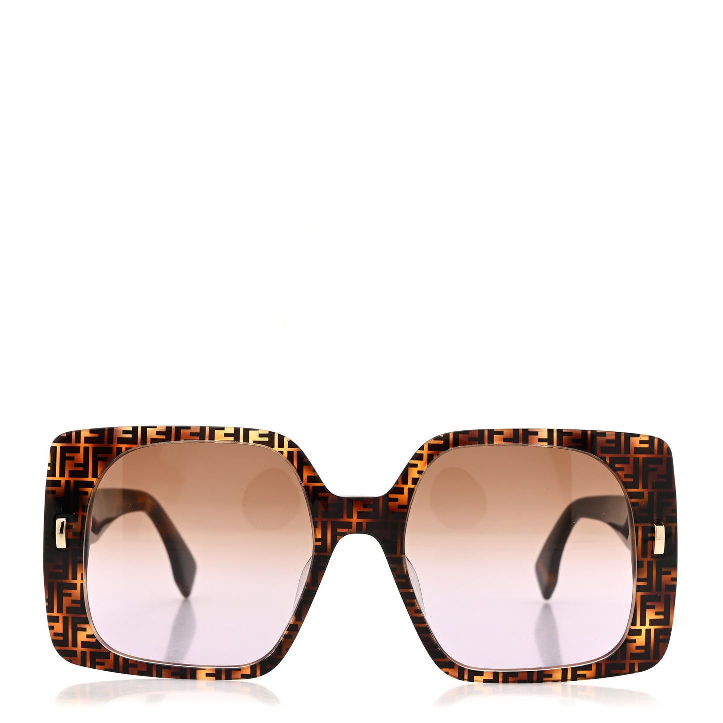 Acetate Fendi Bold Sunglasses FE40036U Havana Black