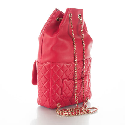 Chanel Lambskin Quilted Large In Seoul Backpack Red 3 of 7