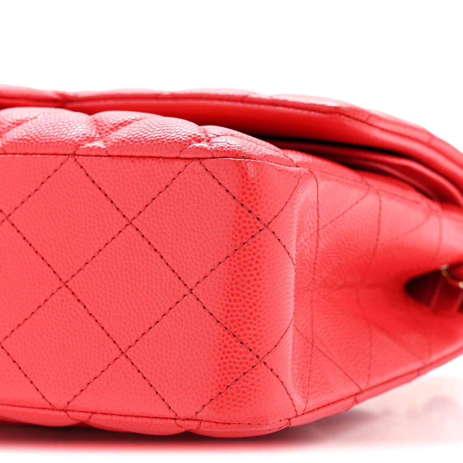 Chanel Caviar Quilted Medium Double Flap Red 10 of 12