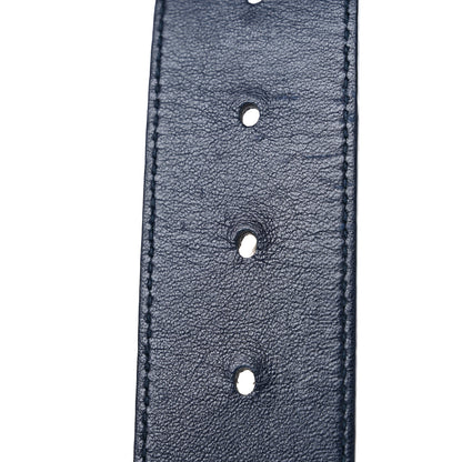 Gucci GG Supreme Monogram Blooms Interlocking G Belt Beige Blue Navy 5 of 8