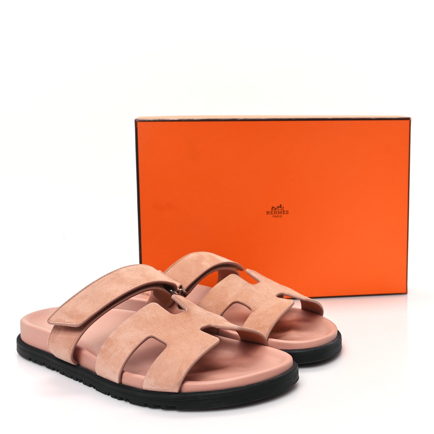 Hermes Suede Goatskin Womens Chypre Sandals 40.5 Nude 12 of 12