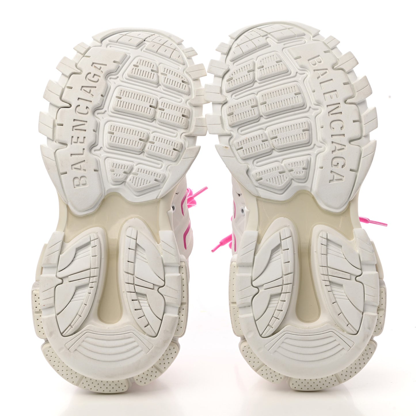 Mesh Rubber Bi-Color Womens Track Sneakers 37 White Fluo Pink